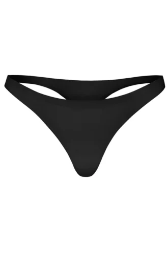 Intimates sømløs strikket tanga i svart