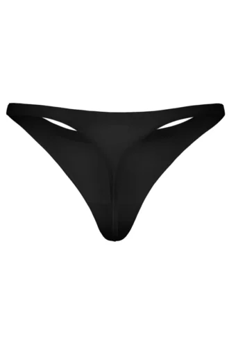 Intimates sømløs strikket tanga i svart