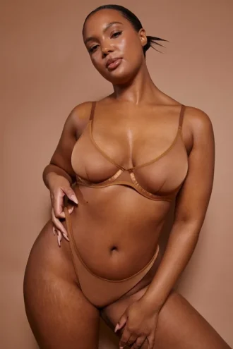 Intimates Soft Mesh enkeltsidig bh med bøyle i mandel