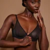 Intimates Soft Mesh enkeltsidig bh med bøyle i svart