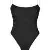Intimates Soft Mesh Invisible Strap Thong Bodyer i svart