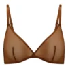 Intimates Soft Mesh Single Layer Triangle Bra i Chestnut