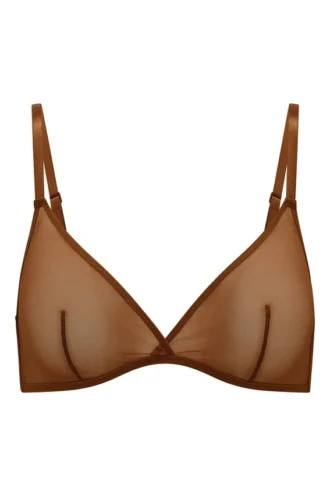Intimates Soft Mesh Single Layer Triangle Bra i Chestnut