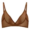 Intimates Soft Mesh Single Layer Triangle Bra i Chestnut