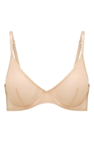 Intimates Soft Mesh Single Layer Underwired Bra i beige