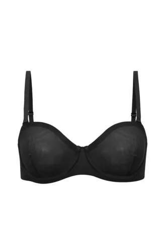 Intimates Soft Mesh stroppeløs BH i svart