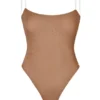 Intimates Soft Mesh usynlig stropp-stringbody i honning