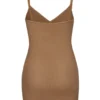 Intimates Soft Mesh V-hals mini-slipkjole i mandel