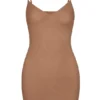 Intimates Soft Mesh V-hals minislipkjole i honning