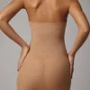 Intimates Soft Sheer-Mesh Bandeau Mini Slip Kjole i Almond