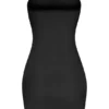 Intimates Soft Sheer-Mesh Bandeau Mini Slip Kjole i svart