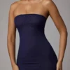 Intimates Soft Sheer-Mesh Bandeau Minikjoler i Navy