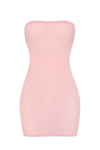 Intimates Soft Sheer-Mesh Bandeau Minikjoler i rosa