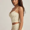 Isalie Modal Camisole Pyjama Top i sitronmønster