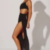 Ishtar One Shoulder Cut Out Maxi Kjole i svart