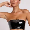 Jadis vinyl bandeau-bralette i svart