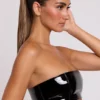 Jadis vinyl bandeau-bralette i svart