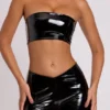 Jadis vinyl bandeau-bralette i svart