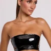 Jadis vinyl bandeau-bralette i svart