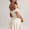 Jaida Modal off-shoulder A-linje minikjole med blomstertrykk