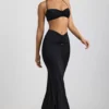Jerika Slinky Jersey-bralette med metallbeslag og halterneck i svart