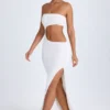 Kaikoa Cut-Out Bandeau Maxikjole i hvitt