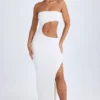 Kaikoa Cut-Out Bandeau Maxikjole i hvitt
