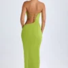 Kaikoa Cut-Out Bandeau Maxikjole i pæregrønn