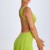 Kalista Plunge Cut-Out minikjole i limegrønn