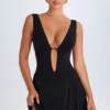 Kalista Plunge Cut-Out minikjole i svart