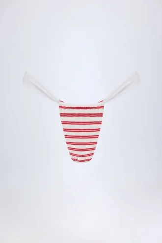 Kauai Ruched Cheeky bikinitruser i kirsebærrød
