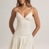 Kelbie Modal Ruched A-Line minikjole med blomstertrykk