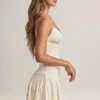 Kelbie Modal Ruched A-Line minikjole med blomstertrykk