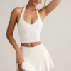 Kori Modal halterneck-tanktop i hvitt