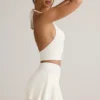 Kori Modal halterneck-tanktop i hvitt