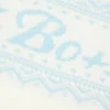 Kort genser i jacquardstrikk i elfenben