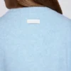 Kort strikket cardigan i pudderblått