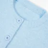 Kort strikket cardigan i pudderblått