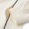 Kort sweatshirt i frotté med glidelås i elfenben