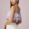 Lacie kort camisole-top med volanger i lilla