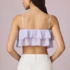 Lacie kort camisole-top med volanger i lilla