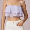 Lacie kort camisole-top med volanger i lilla