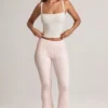 Lai modal-camisole-top med firkantet hals i hvitt