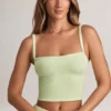 Lai Modal camisole-top med firkantet hals i salviegrønn