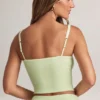 Lai Modal camisole-top med firkantet hals i salviegrønn