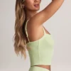 Lai Modal camisole-top med firkantet hals i salviegrønn