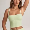 Lai Modal camisole-top med firkantet hals i salviegrønn