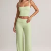 Lai Modal camisole-top med firkantet hals i salviegrønn