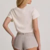 Lanori lavt sittende hotpants i ecru