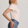 Lanori lavt sittende hotpants i mellomblå